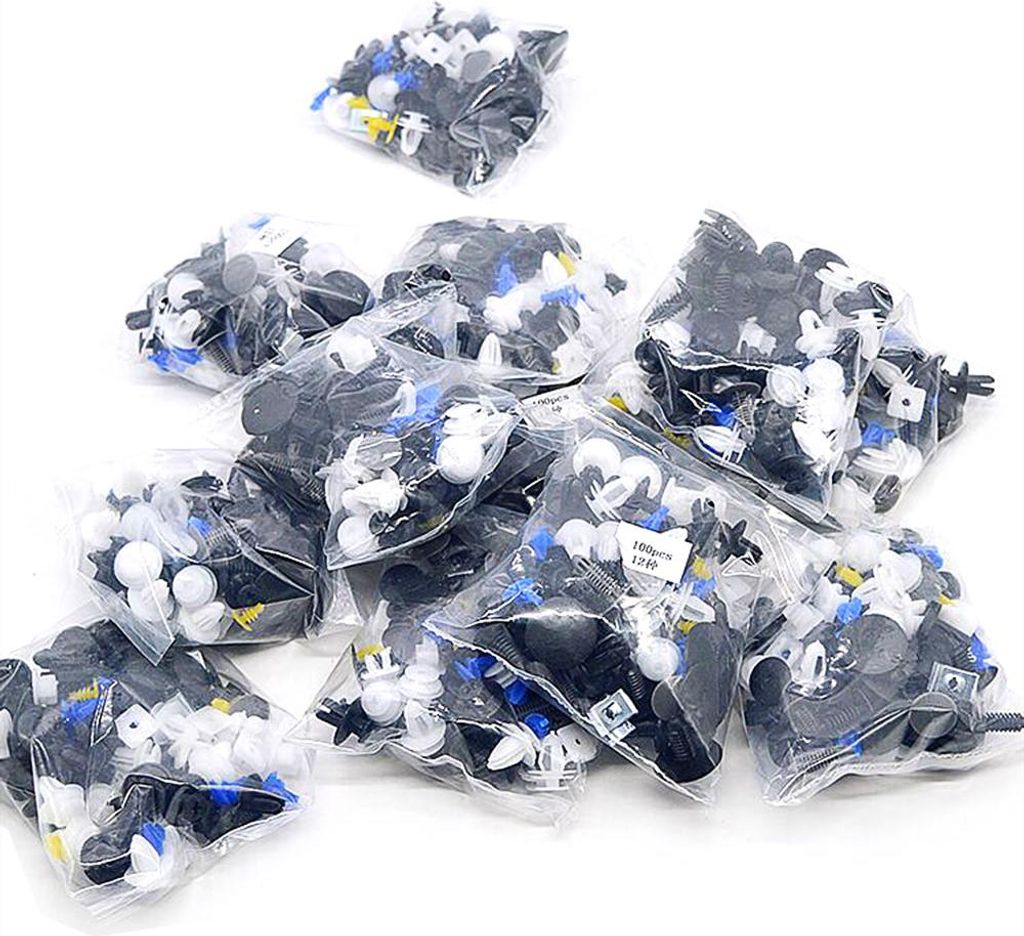 100 Stücke Universal Auto Fastener Clips Auto Niet Stoßstange Clip Panel Fender Liner Zubehör