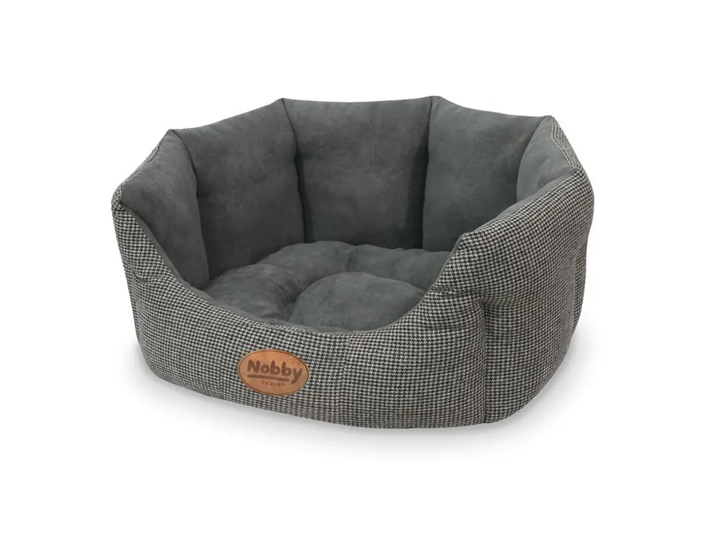 Letto Comfort Nobby JOSI 55x50x21 cm - Cuccia Grigia in Microfibra Soft