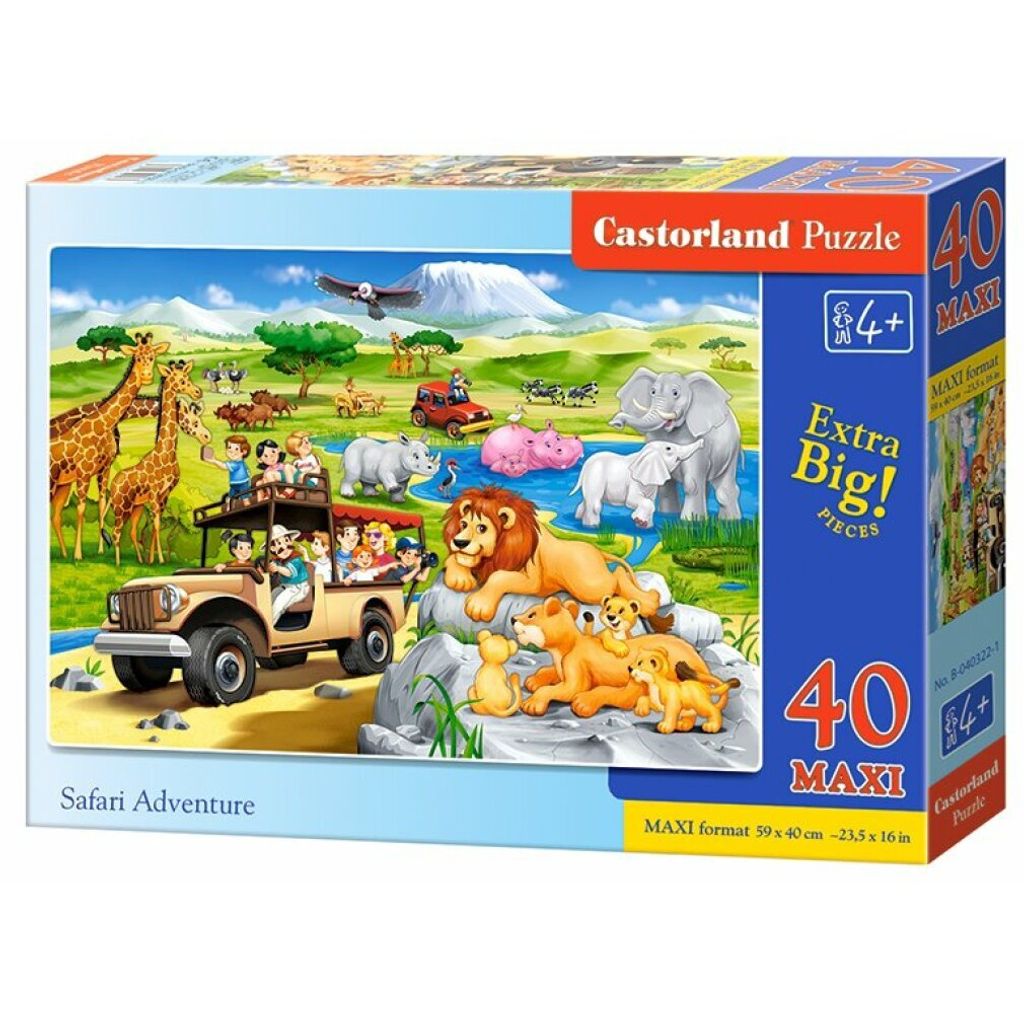 CASTORLAND Puzzle Abenteuer auf Safari MAXI 40 Teile