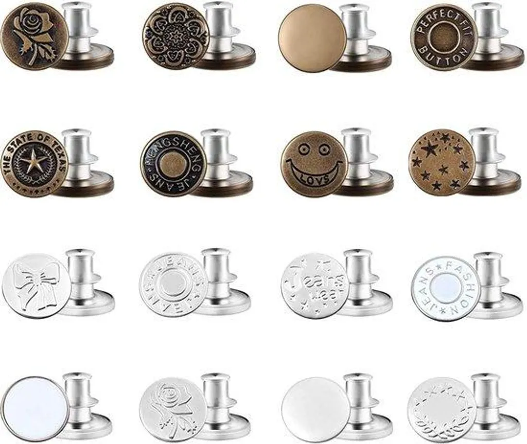 Kit DIY Boutons de Jean 17mm Funklu : Réparer vos Pantalons sans Couture