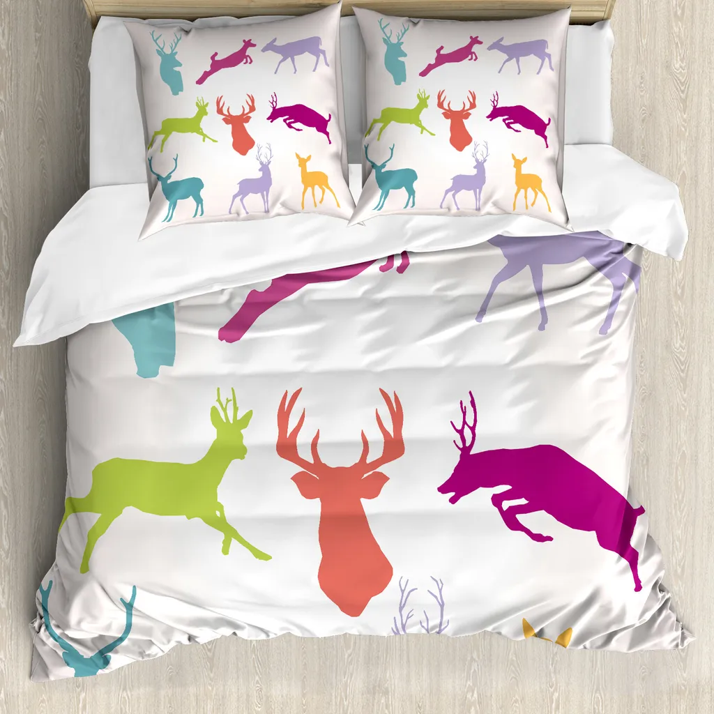 ABAKUHAUS Copripiumino Urban Style 200x200 | Verde Acqua Animali