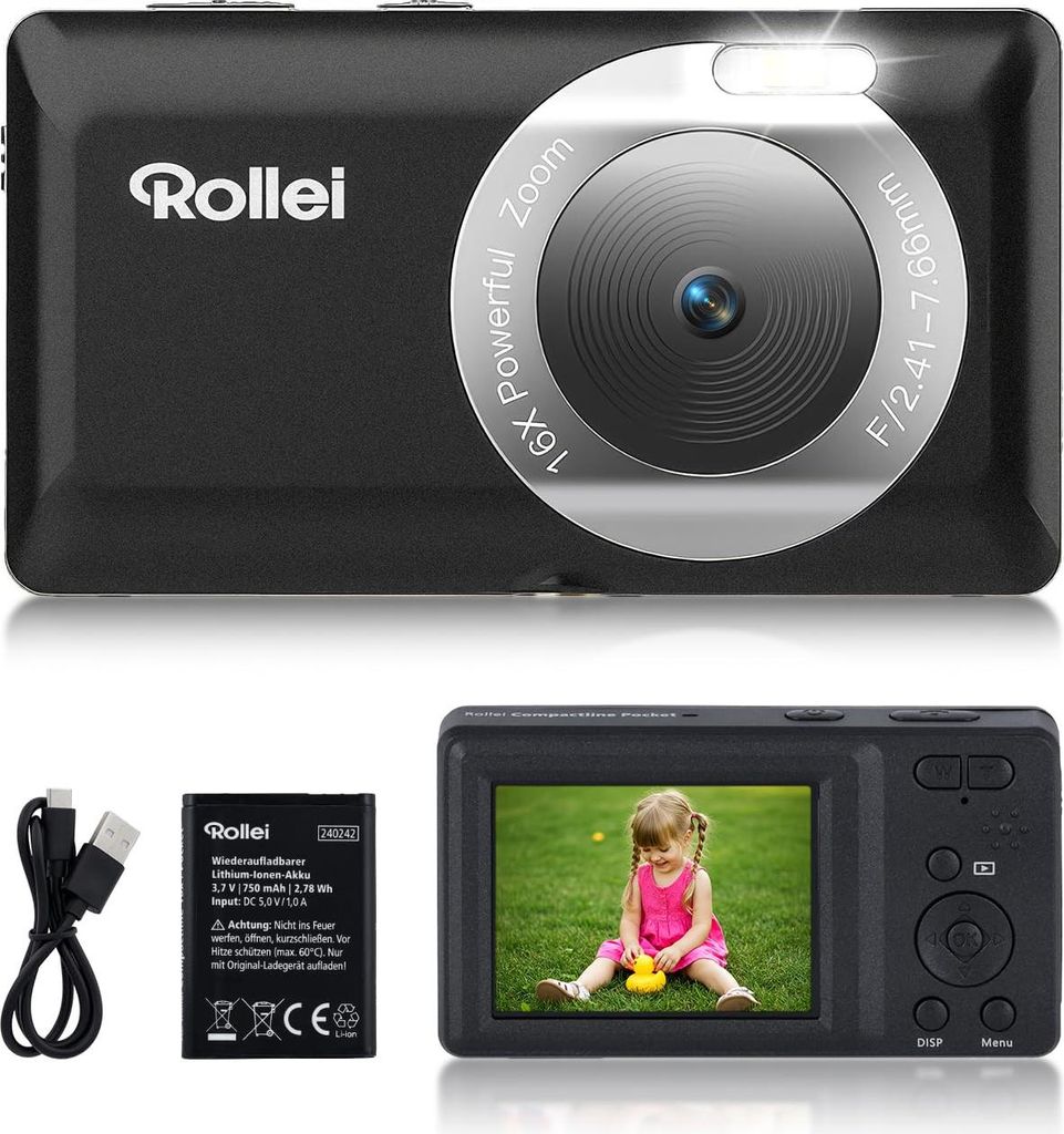 Rollei Compactline Pocket, 50 MP, 8160 x 6120 px, CMOS, Zdjęcie produktu 