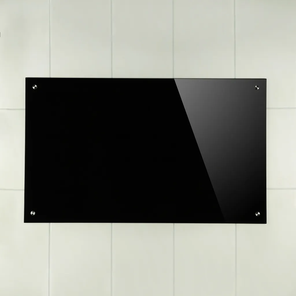 Melko Paraspruzzi per cucina Rivestimento in piastrelle 6 mm ESG - Nero 90x40 cm
