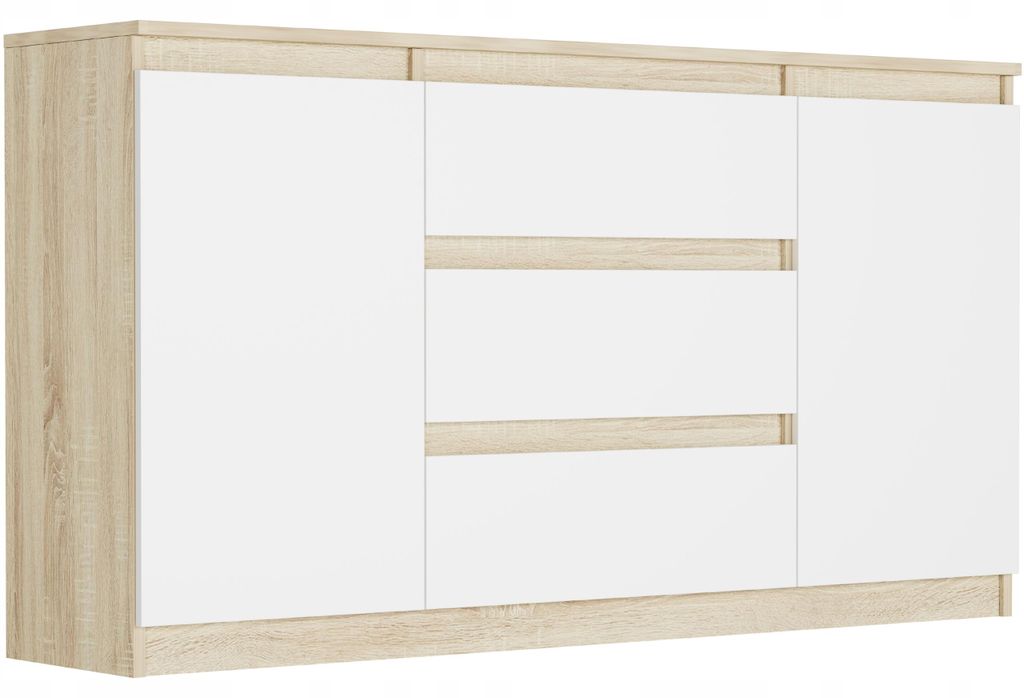 Komoda 140 cm zásuvky dveře skříňka FRAMIRE R-140-S3 mix Obrázek produktu 