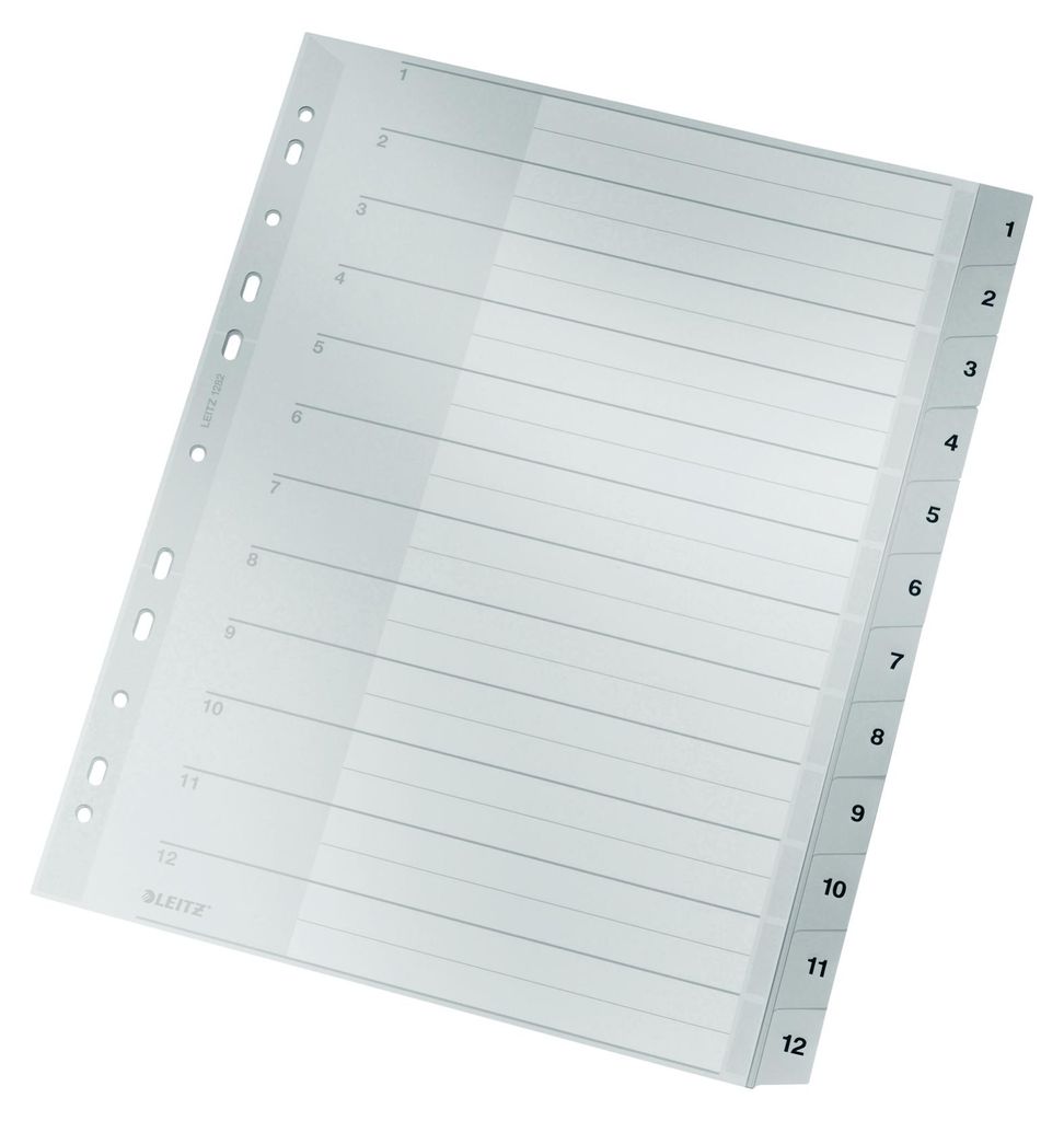 Leitz Register Zahlen, Plastik, Numerischer Registerindex, Produktbild 
