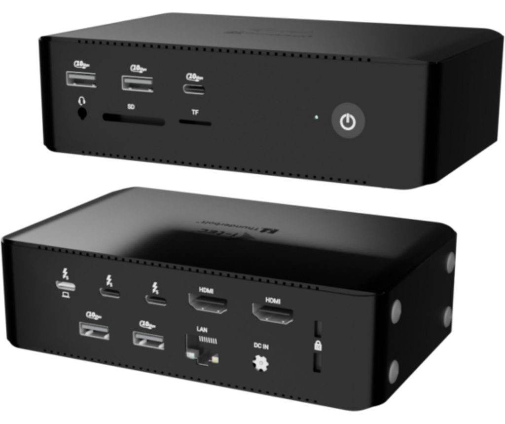i-tec Thunderbolt5 Quattro Display Docking Station, 5x USB, 2.5 GLAN + Power Delivery 140W