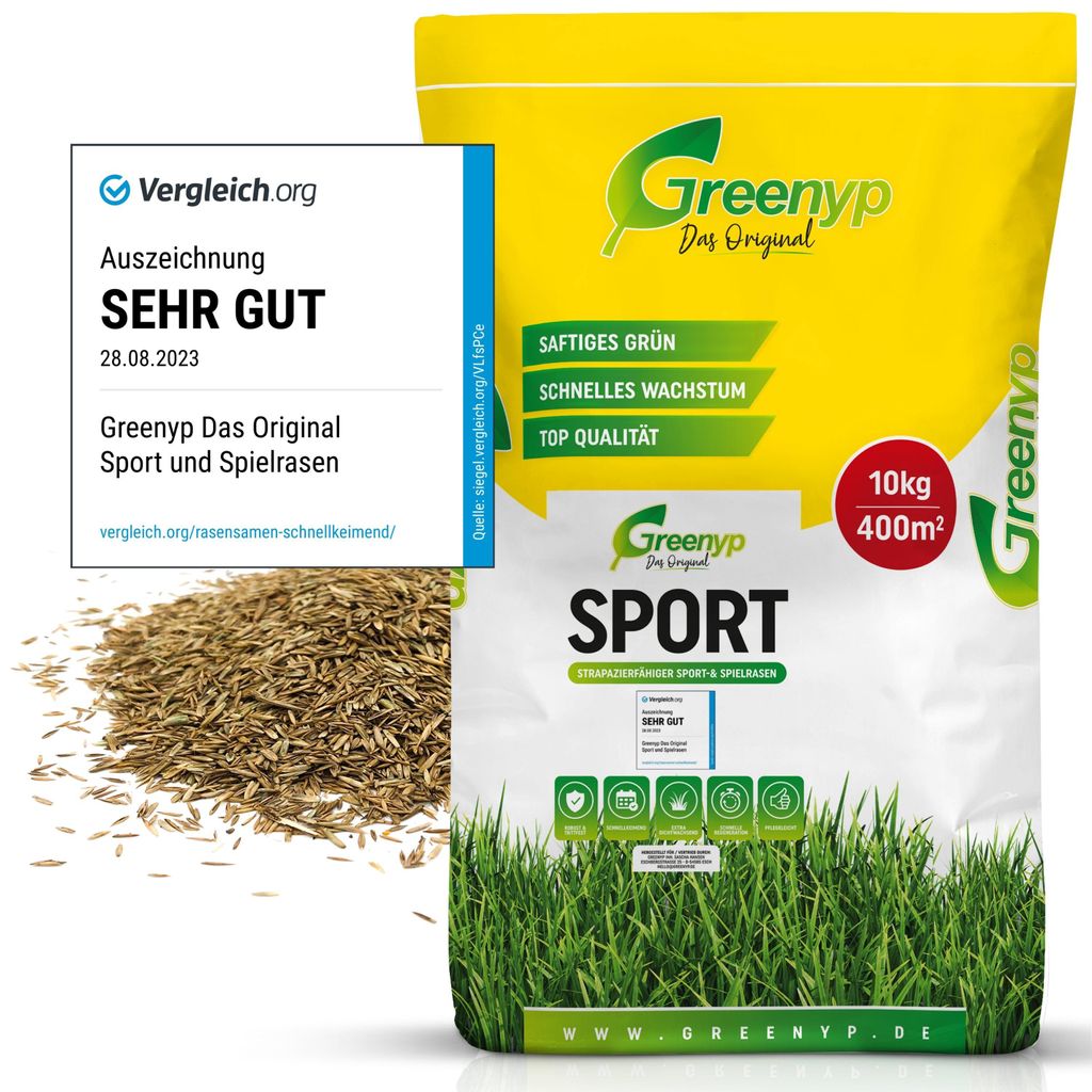 Greenyp® Sport I Gazon de sport et de jeu résistant I 10kg Image du produit 