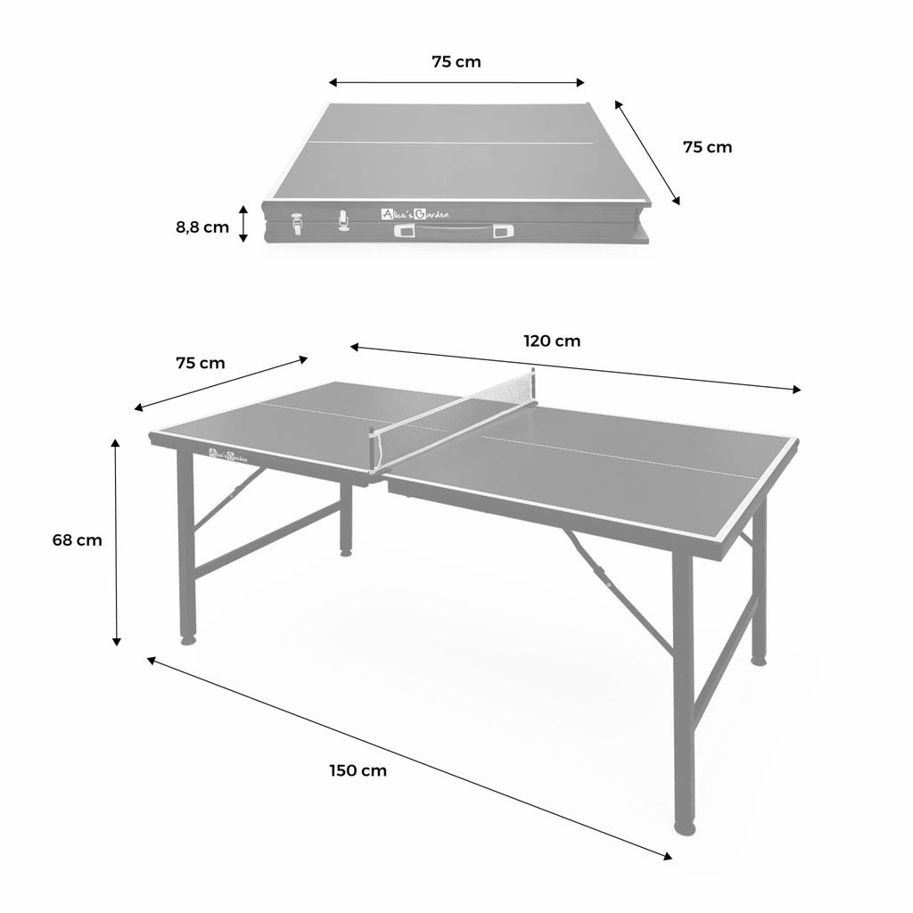 Tischtennisplatte Tischtennis Platte Tischtennistisch Mit Zubehör Klappbar 150cm 