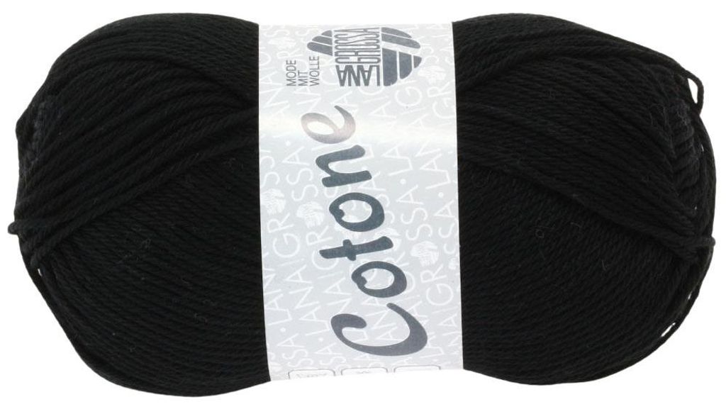 Lana Grossa - Cotone 0021 schwarz Produktbild 