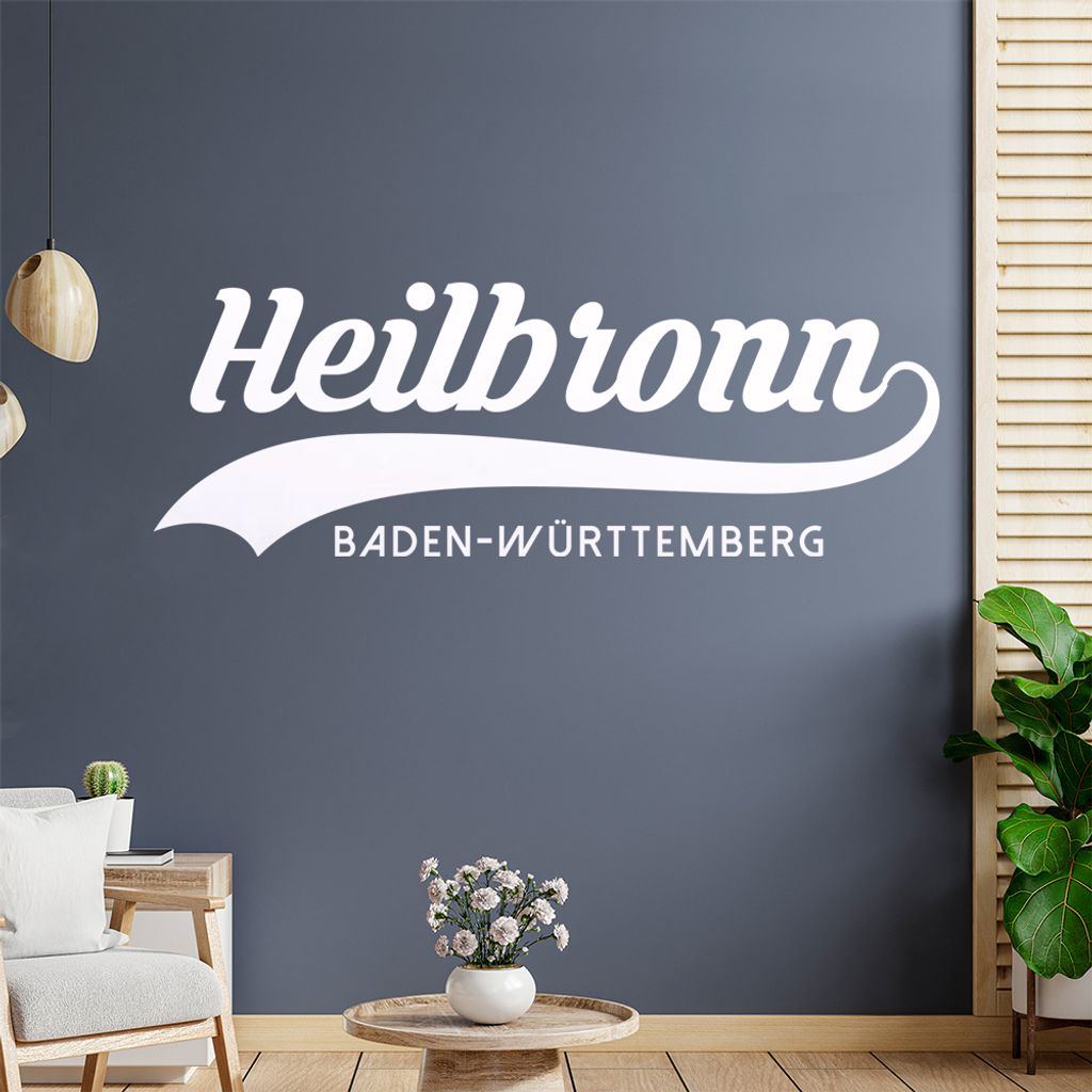 Heilbronn Baden-Württemberg Wandtattoo Wandaufkleber Wall Sticker - Dekoration, Küche, Wohnzimmer, Schlafzimmer, Badezimmer