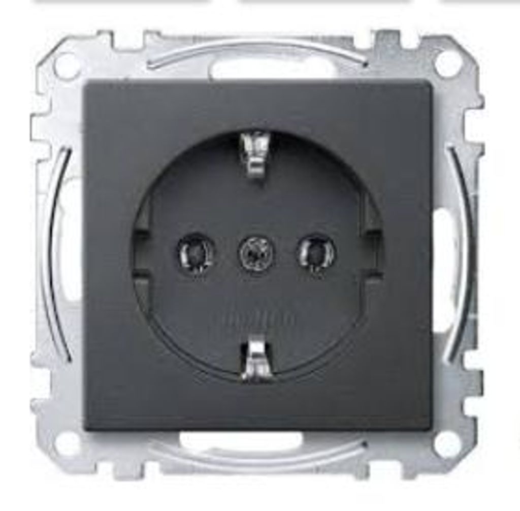 Merten MEG2301-0414, Typ F, Anthrazit, 250 V, 16 A, 1 Produktbild 