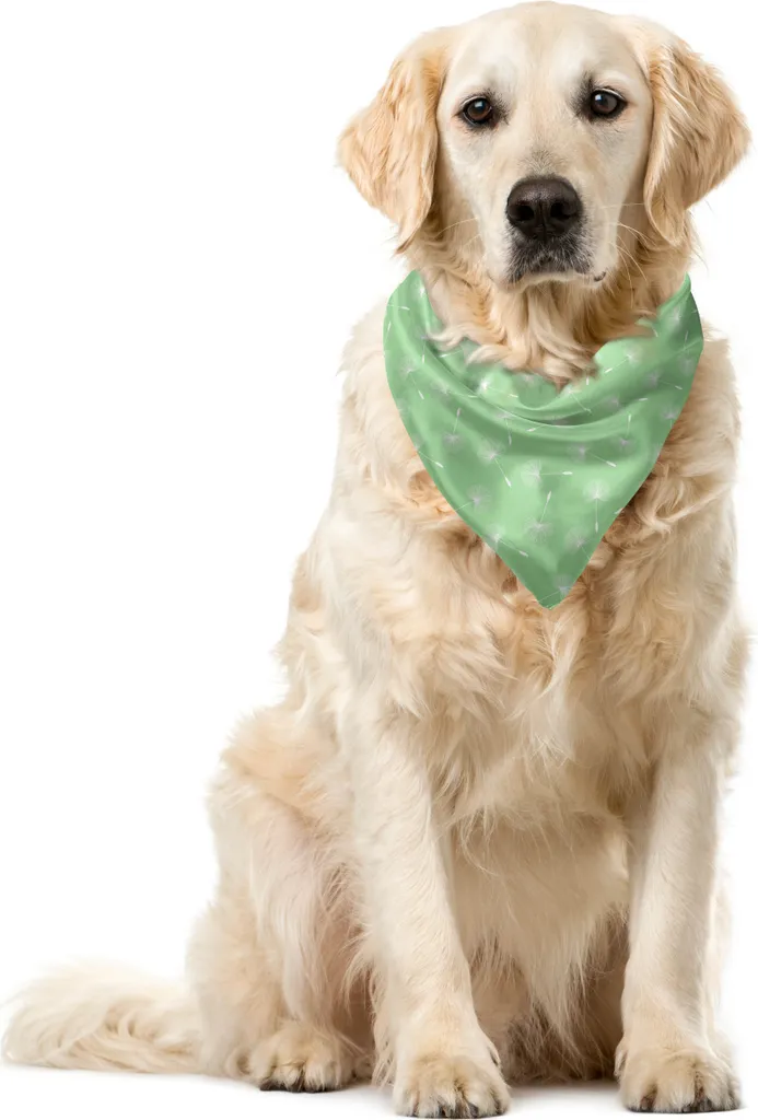 Bandana ABAKUHAUS Dente di Leone Verde - Accessorio Pet Fashion 55cm