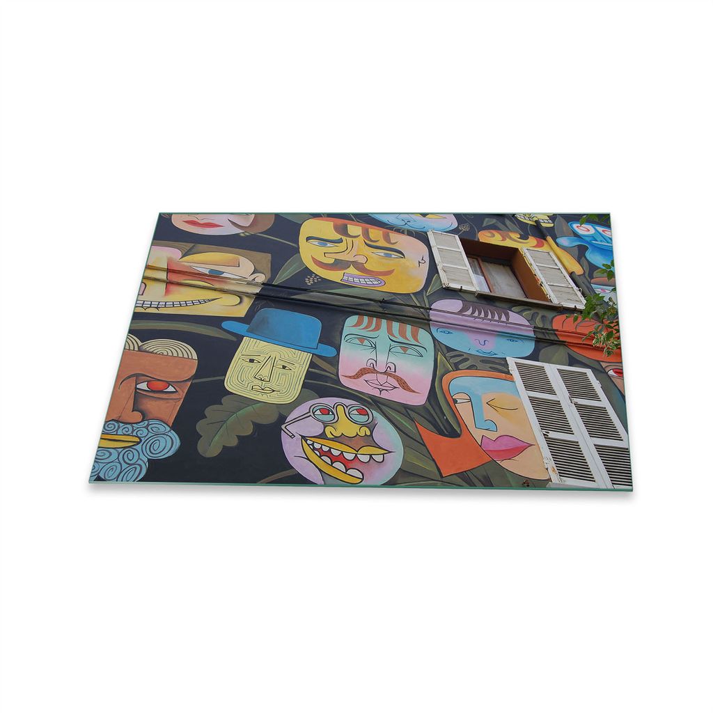Herdabdeckplatte Glaskeramik 80x52 Mit Spruch Bunt Abdeckung Glas Spritzschutz Deko
