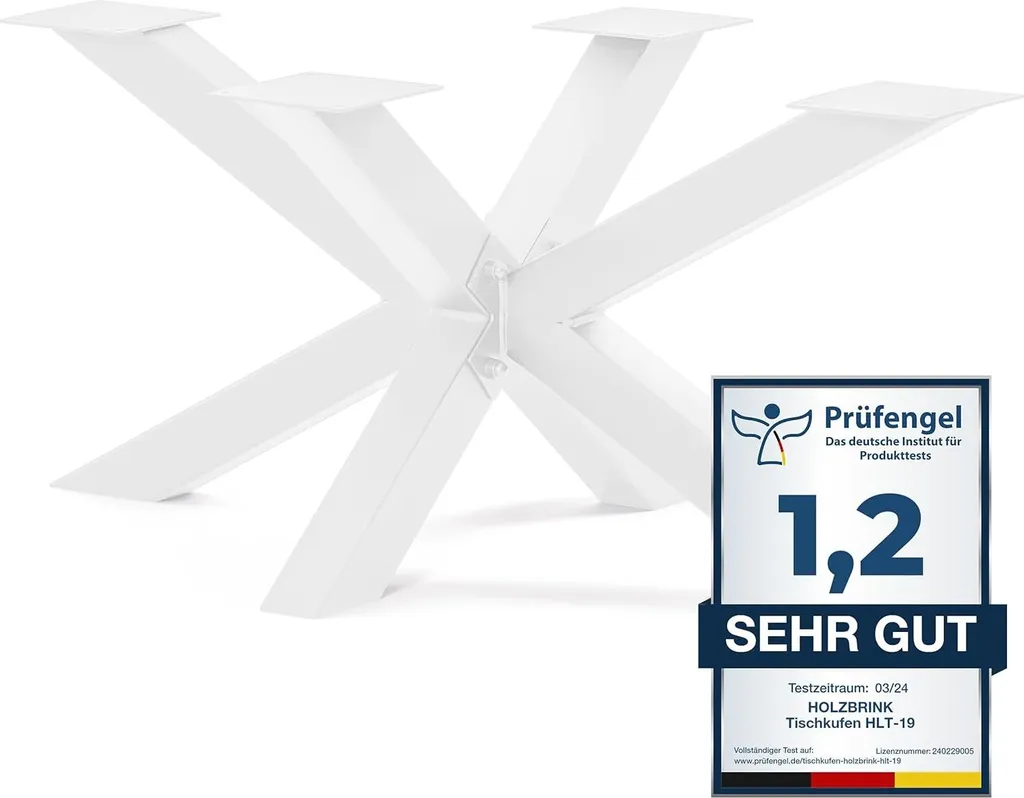 Crea il Tuo Tavolino con Base Spider HOLZBRINK Bianca 98x53 cm