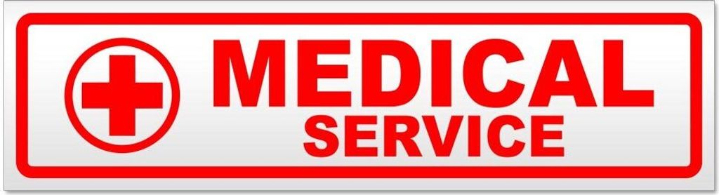 Kiwistar Medical Service Kreuz Magnetschild Schild magnetisch - 60cm Rot - Magnetfolie für Auto PKW Kfz