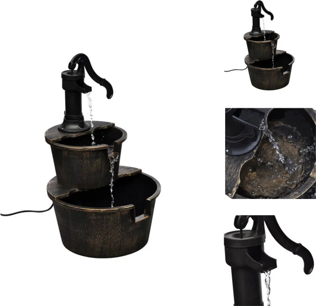 Aménager un Coin Détente avec la Fontaine Cascade Pompe à Eau Manuelle