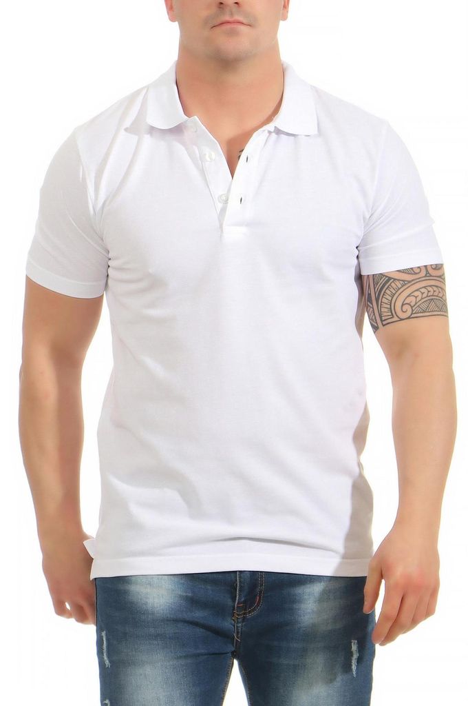 Mivaro Herren Poloshirt einfarbig – Polo Shirt aus 100 % Produktbild 