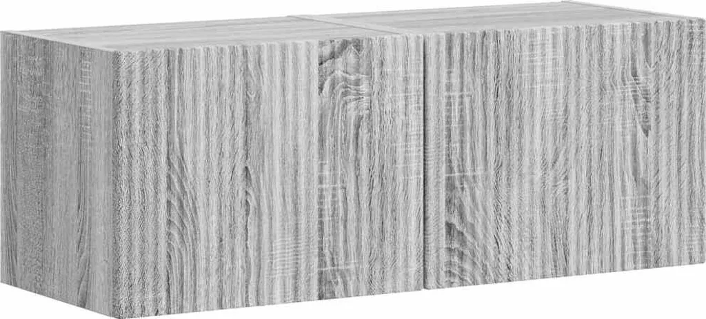 Set 2 Mobili TV Sospesi vidaXL Grigio Sonoma 60 cm - Design Moderno