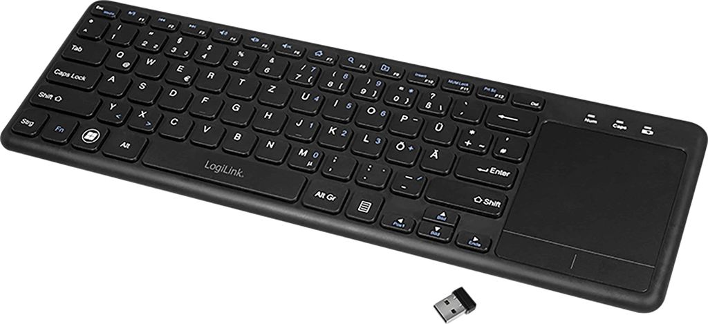 LogiLink 2,4GHz Funk-Tastatur m. Touchpad Produktbild 