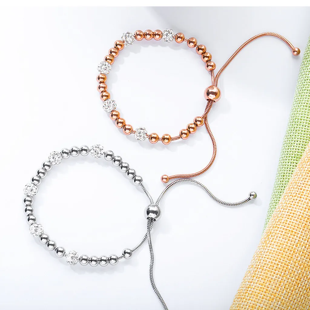 Bracciale INF Perle Acciaio Argento Regolabile | Praticità e Stile - 5