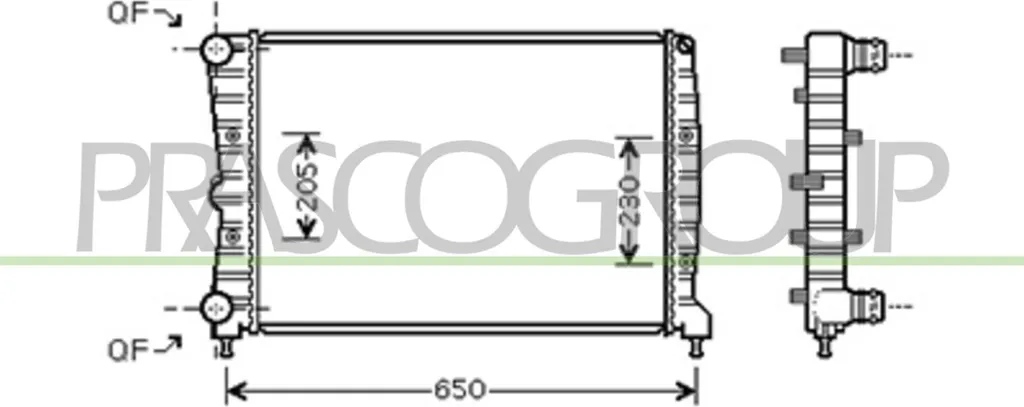 Refroidir moteur Alfa Romeo GT : Radiateur PRASCO OE 46849783 neuf