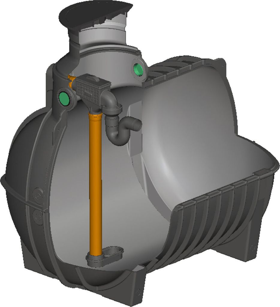 Regenwasser Zisterne 4000 Liter AQUA-RONDO für Haustechnik