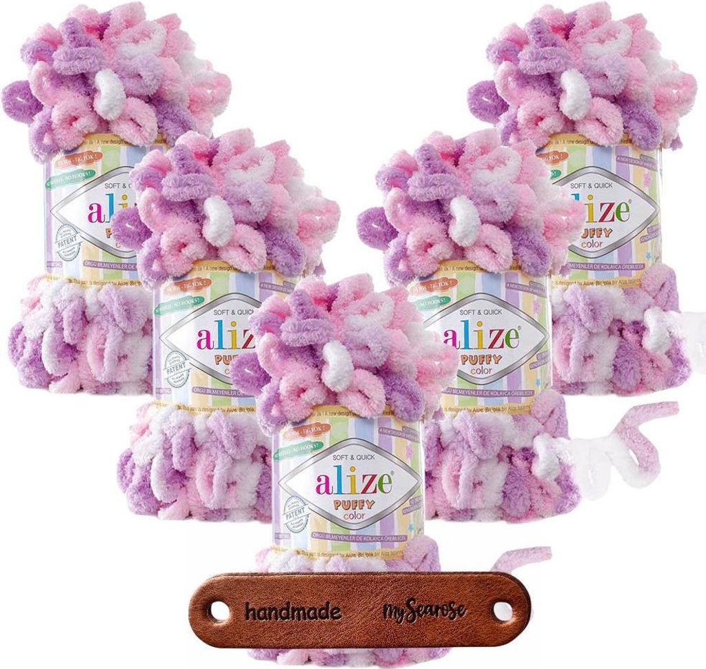 5 x ALIZE Puffy Color 6051 mit Label Produktbild 