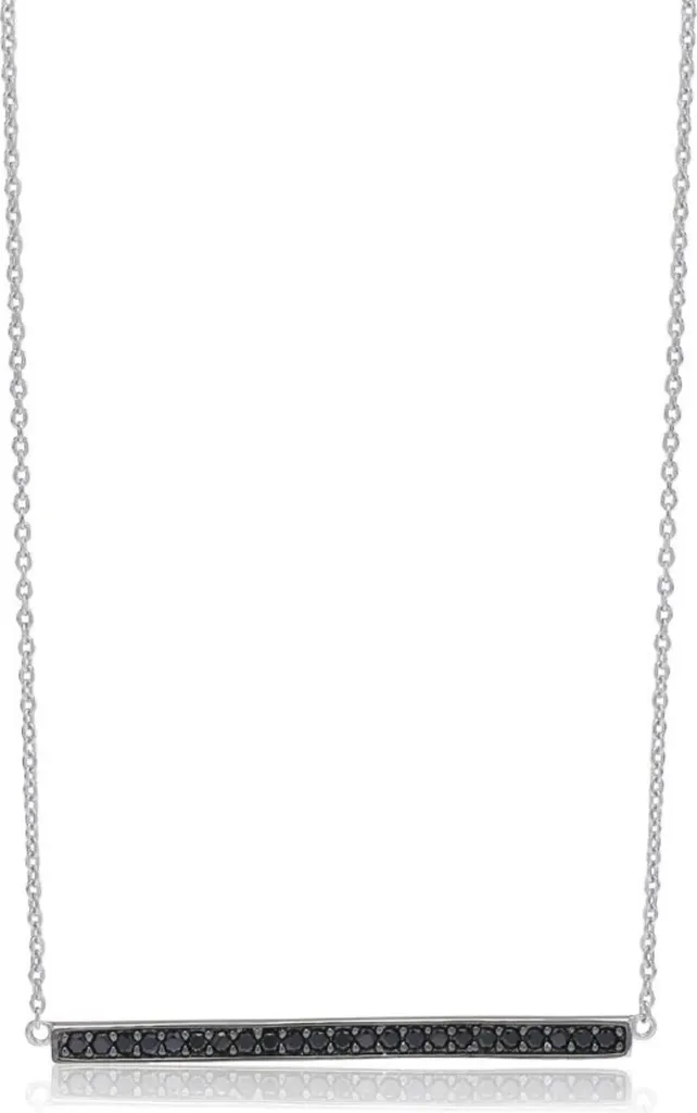 Collana Sif Jakobs c1013bk Argento e Black Zirconia | Must-Have Stagione