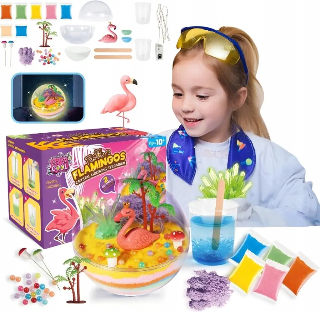 Jeu Scientifique Cristalliculture LED et Aquarium Flamant pour Enfant