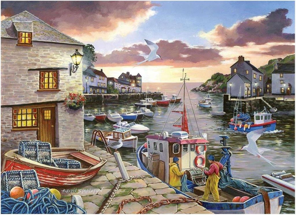 House of Puzzles Puzzle Harbour Lights 250 XL Teile Landschaft