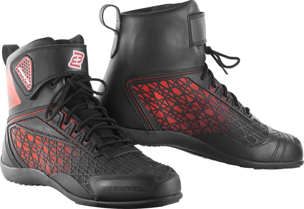 Bogotto Aaron Motorradstiefel, schwarz/rot, 46