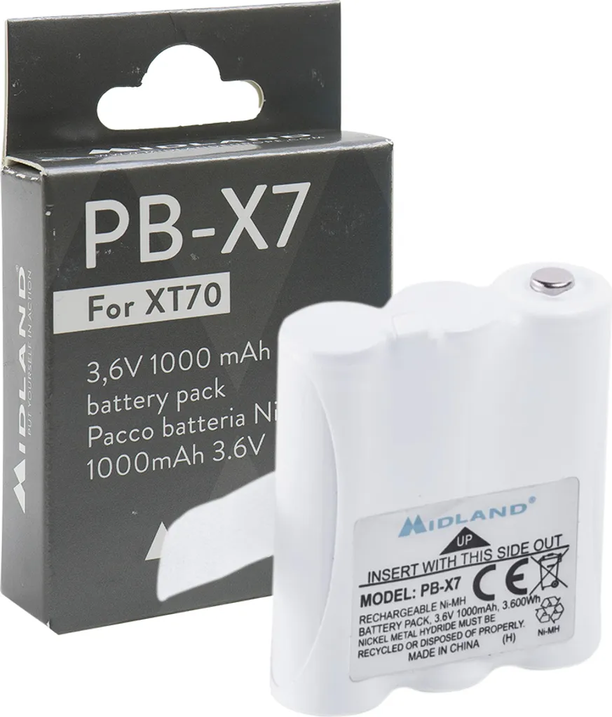 Batterie Midland PB-X7 pour XT70, l'accessoire Idéal pour la Randonnée