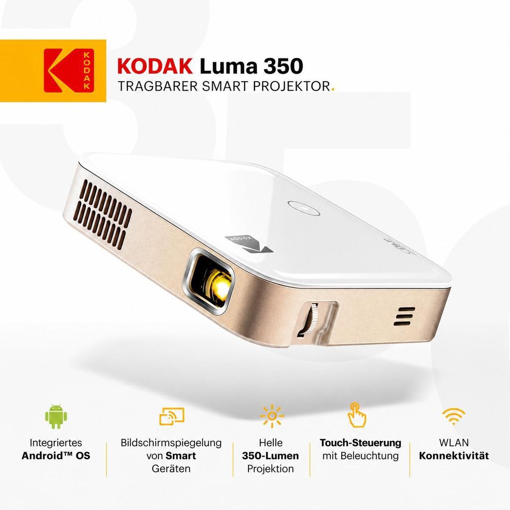 Kodak LUMA 350 – przenośny projektor Smart DLP Zdjęcie produktu 