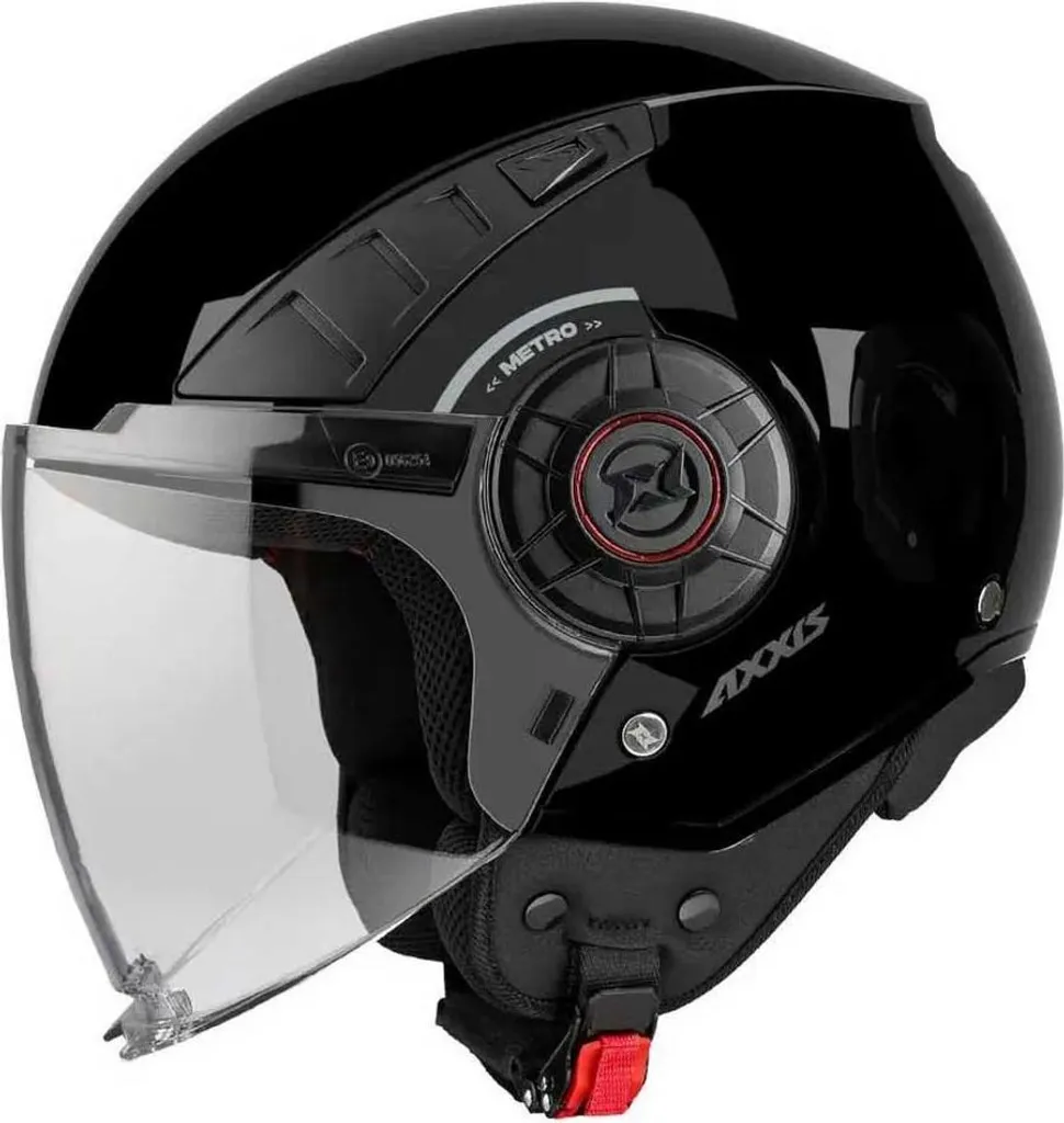 Casque jet Axxis Metro S Noir M - Dites adieu à la chaleur en ville