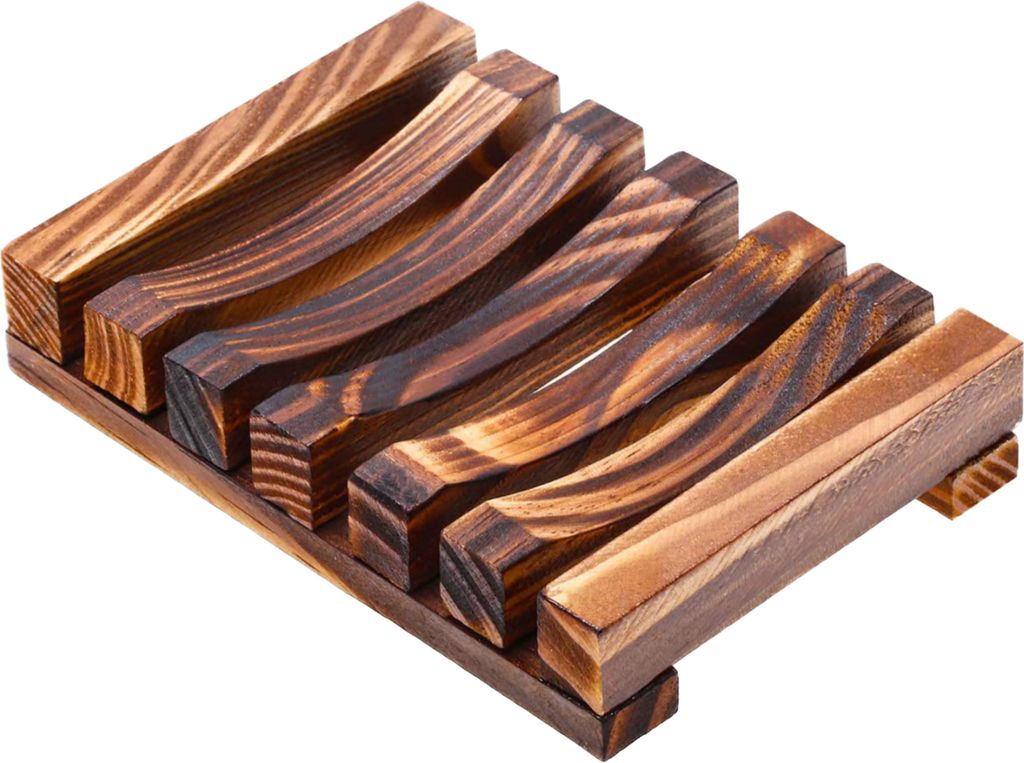 Seifenschale Seifenablage Seifenunterlage HOLZ DUNKELBRAUN 12x8cm