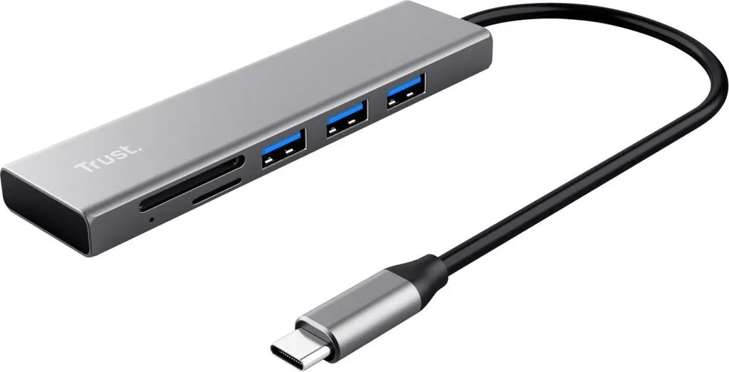 Trust Halyx Hub USB-C Minimal Alluminio | 3 Porte USB 3.2 | Slim