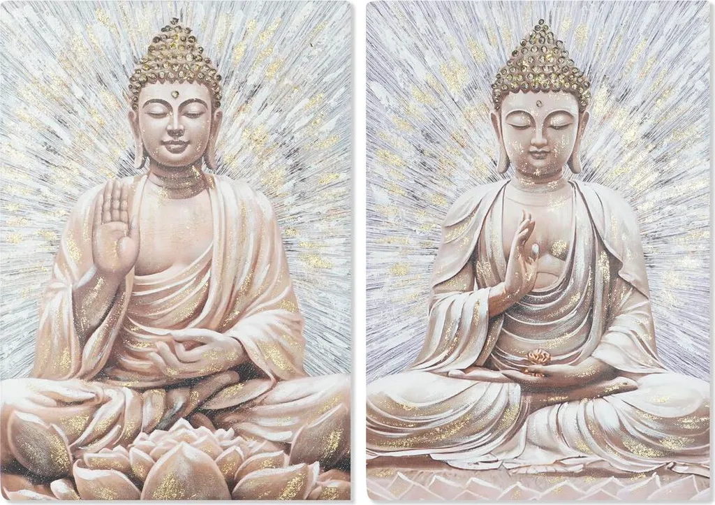 Tableau Bouddha Home ESPRIT 70x100 cm Oriental - Set de 2