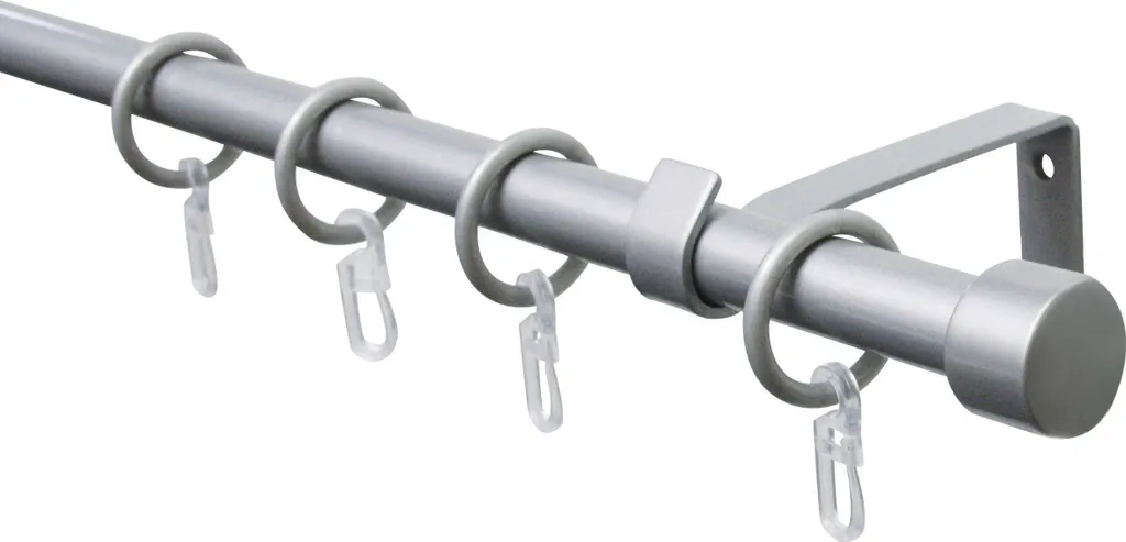 Barre à Rideau Télescopique Argent 130-240 cm Gardinia Ø 16/13 mm