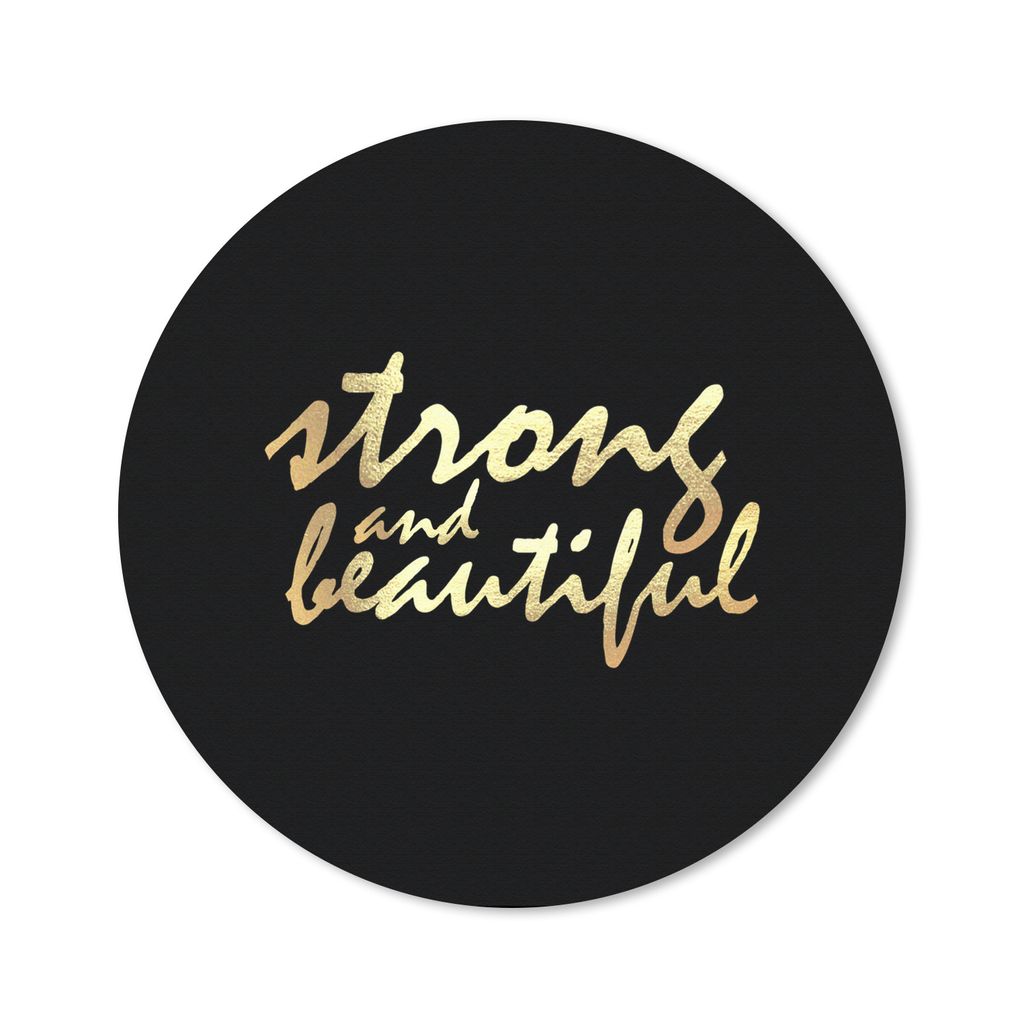 MuchoWow Mauspad Mousepad Zitate - Motivation - Schwarz - Gold 50x50 cm - Mousepads - Maus Mat - Pad - Mausunterlage - Vinyl