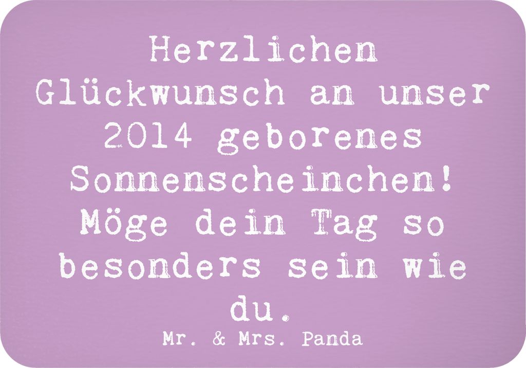 Mr. & Mrs. Panda magnet Spruch 2014 Geburtstag Sonnenschein - Lavendeltraum - Geschenk, Geburtstagsgeschenk, küchenmagnet, rechteckmagnet, liebevo...