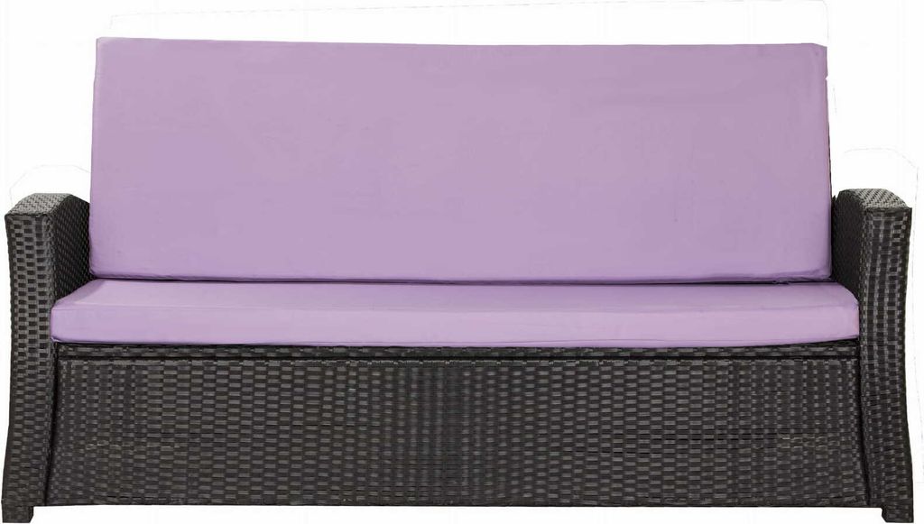 Bankkissen 100×50×50x7 cm Purple – Sitzkissen für Gartenbank mit abnehmbarem Bezug, bequemes Polster für Outdoor & Terrasse