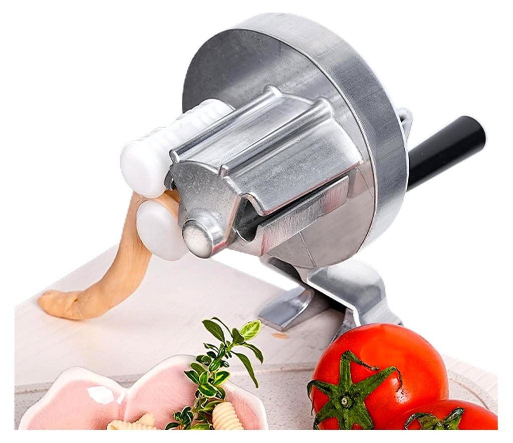 Makkaroni-Nudelpresse, 27 x 1 x 11 cm, tragbare Aluminiumlegierung, ergonomisches Handkurbel-Design, Nudelpressmaschine für die Küche