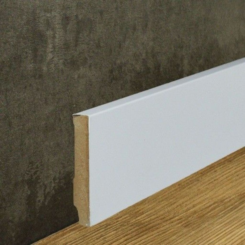 Innenwinkel Für MDF Sockelleisten 13 x 80 x 400 mm Weiß zum Kleben, Schrauben & Nageln MDF-Kern foliert Innenecken by PROVISTON