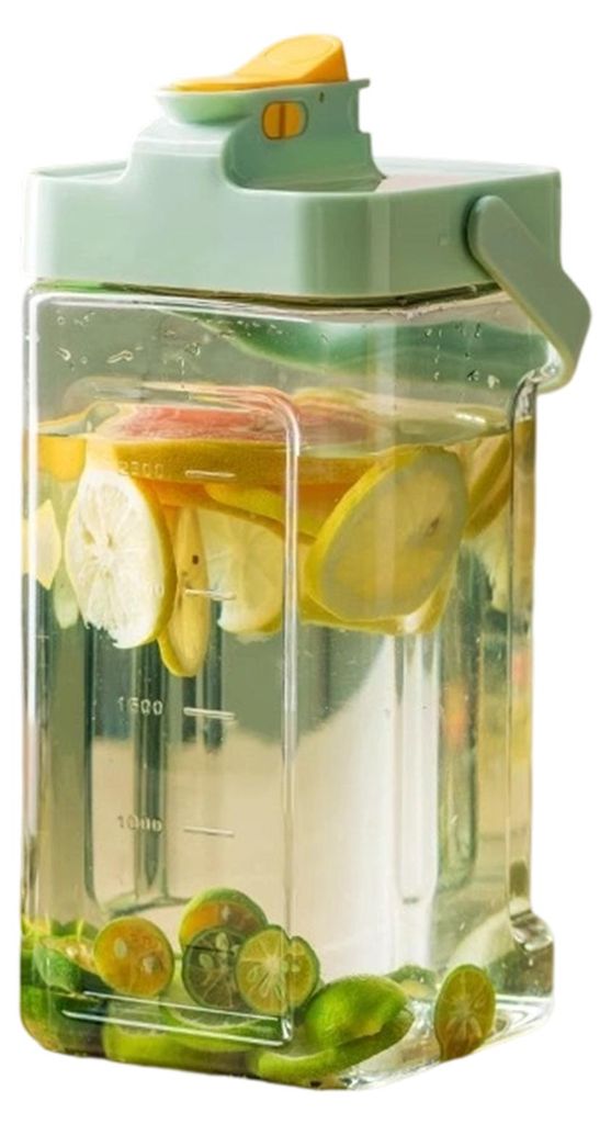Kaltbrühkrug mit Zapfhahn, 2,5/3,5 l Fassungsvermögen, auslaufsicherer Wasserspender aus Kunststoff für Saft und Eistee, ideal für Zuhause, Par...
