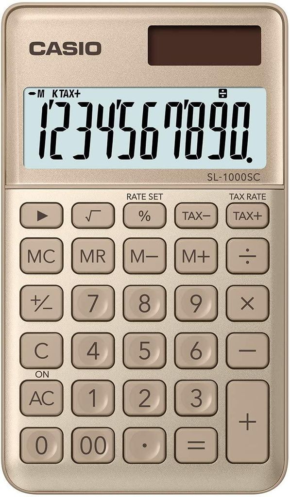 CASIO SL-1000SC-GD stylischer Taschenrechner, 10-stellig, Produktbild 
