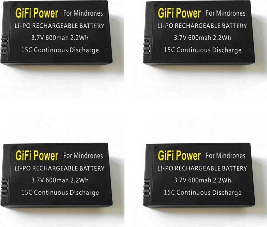 balení 4 3,7V 15C 600mAh LiPo baterií pro Parrot MiniDrone Obrázek produktu 