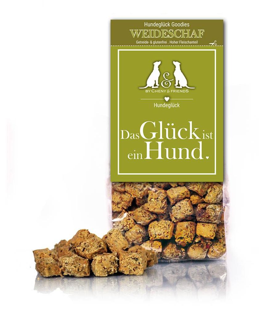 CHENY&FRIENDS Hundeglück Weideschaf - Hundekekse mit Frischfleisch gebacken, 150g