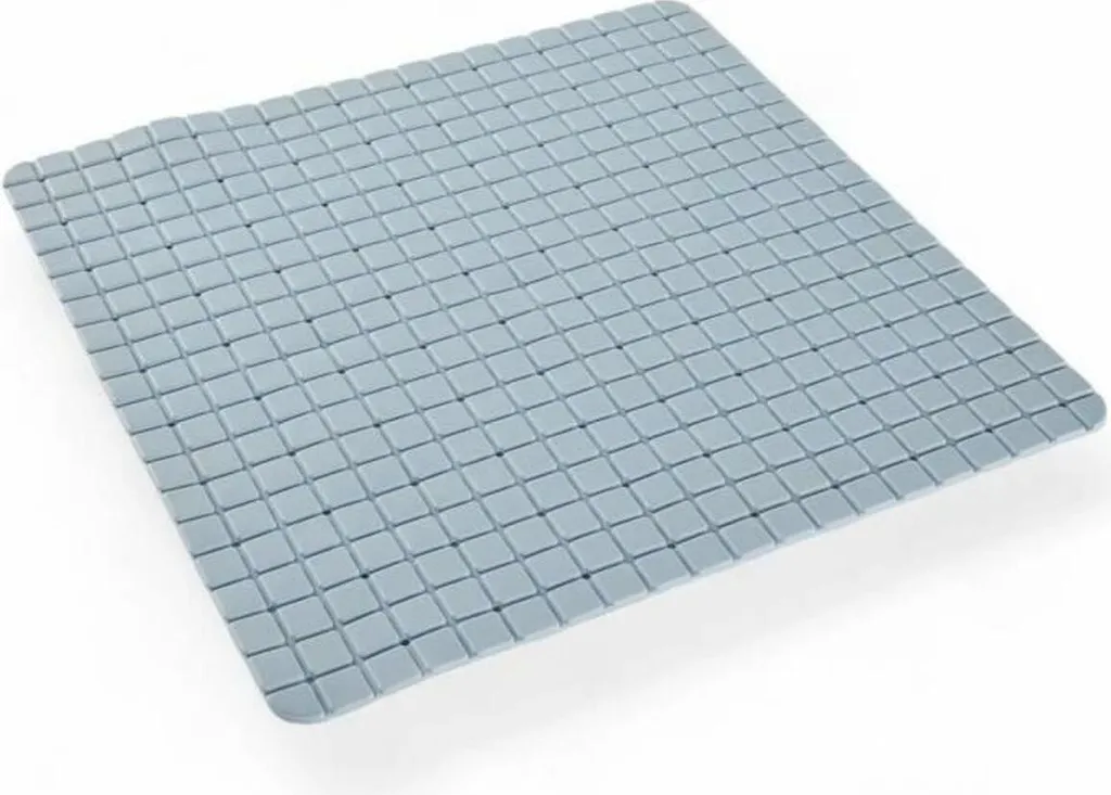 Tapis de Bain Carré 50x50 cm Antidérapant pour Douche TODAY Bleu PVC