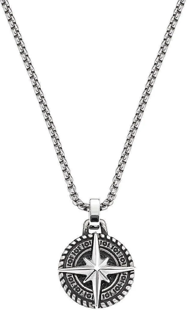 Collana Amen Collezione Acciaio: Pendente Uomo 50-70cm Argentato