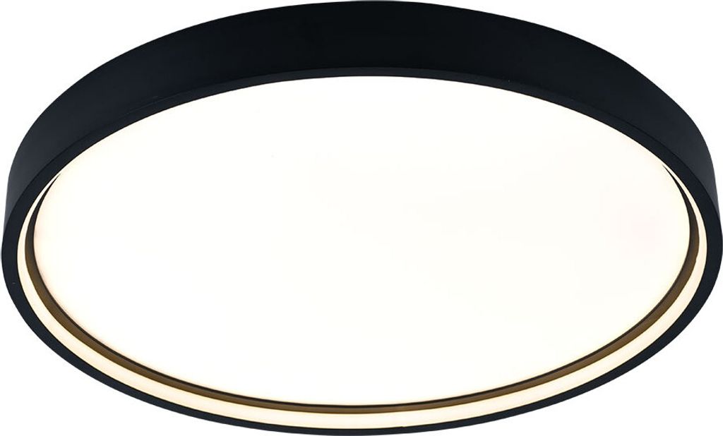 Wofi LED Deckenleuchte Dubai rund Ø45cm Dunkelgrau 27,5W 2400lm warmweiß 3000K 3-Stufen dimmbar